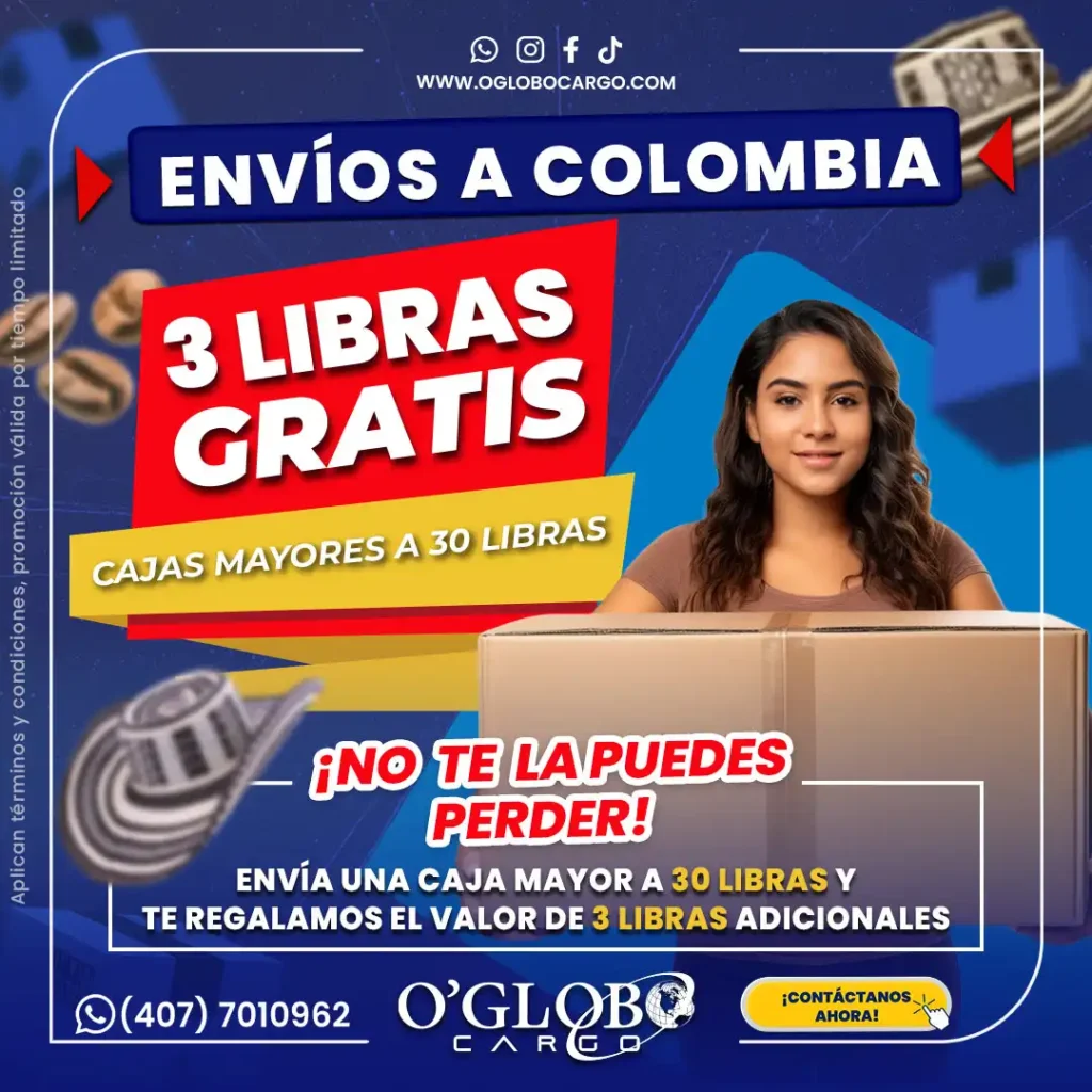 envios de cajas a Colombia